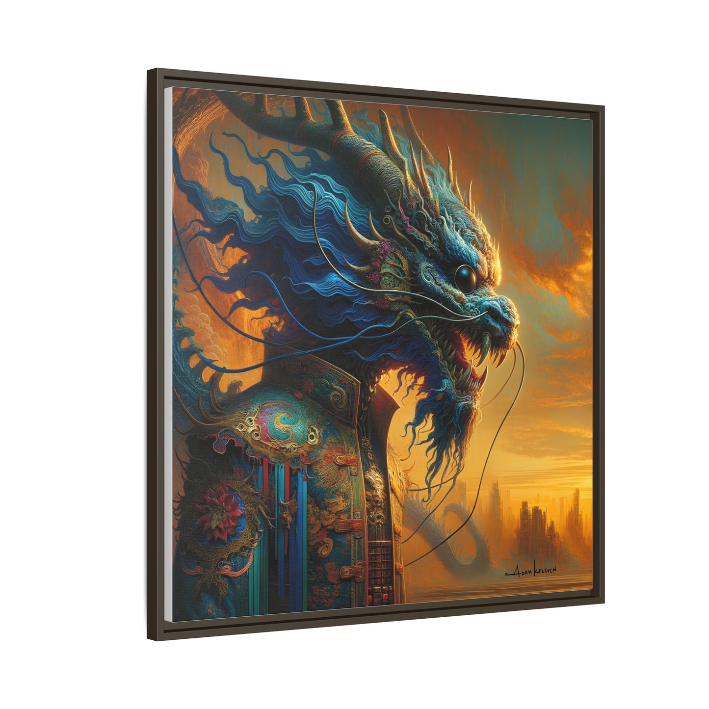 Golden Skies - Gallery Canvas Wrap, Square Frame