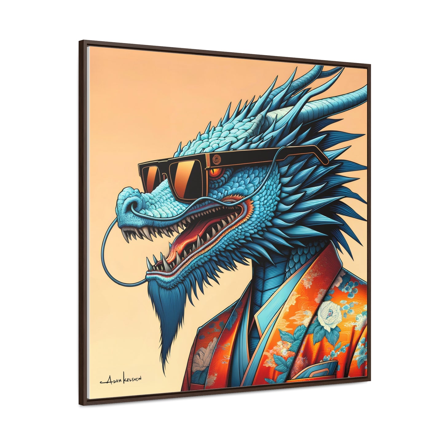 Dapper Dragon - Gallery Canvas Wrap, Square Frame