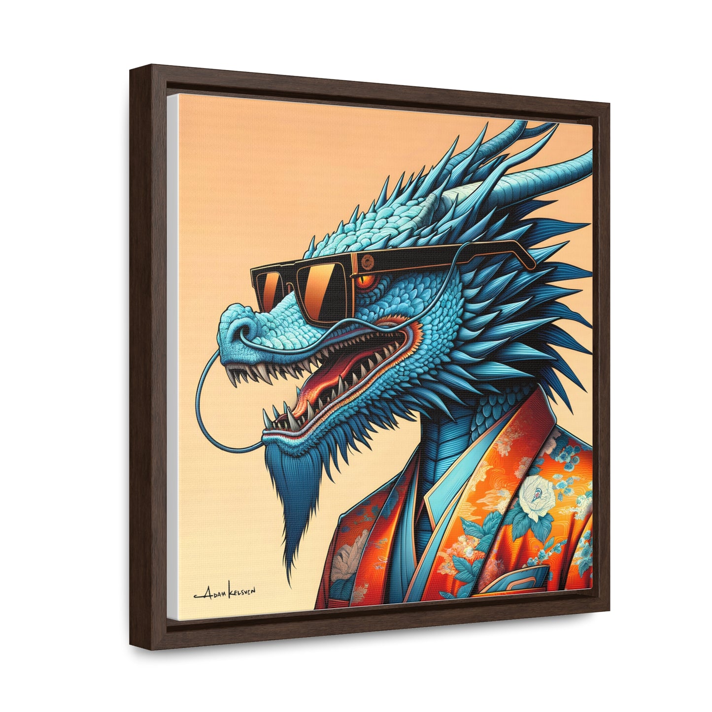 Dapper Dragon - Gallery Canvas Wrap, Square Frame