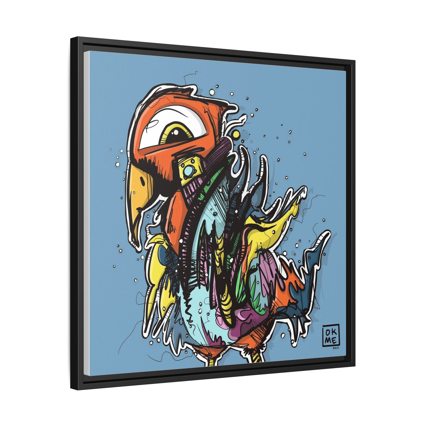 Bird - Gallery Canvas Wrap, Square Frame
