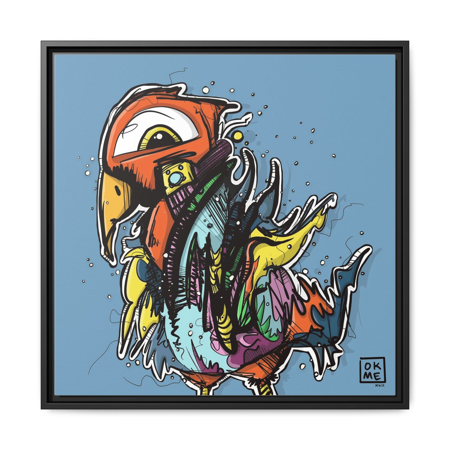 Bird - Gallery Canvas Wrap, Square Frame