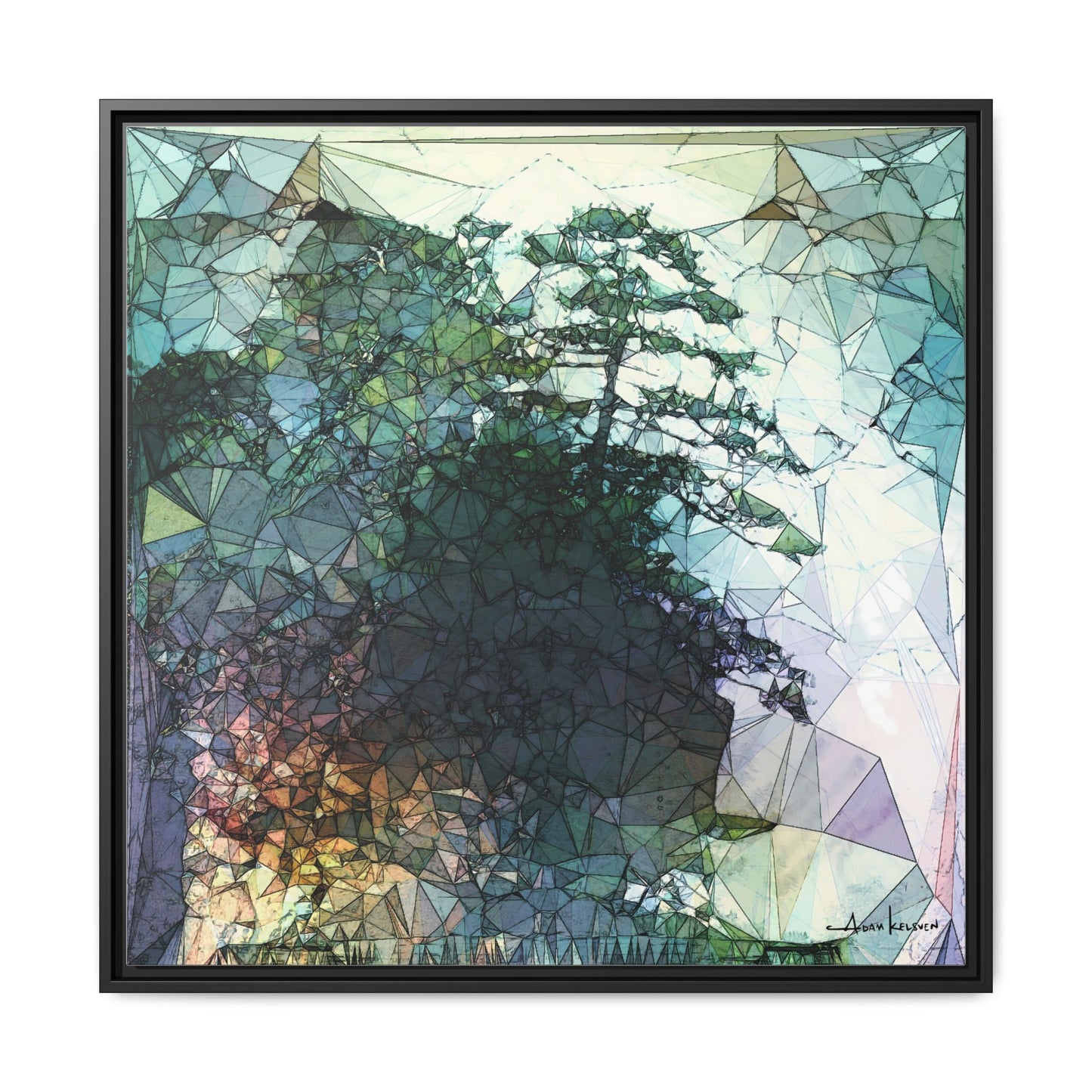 Dude, Bonsai - Gallery Canvas Wrap, Square Frame