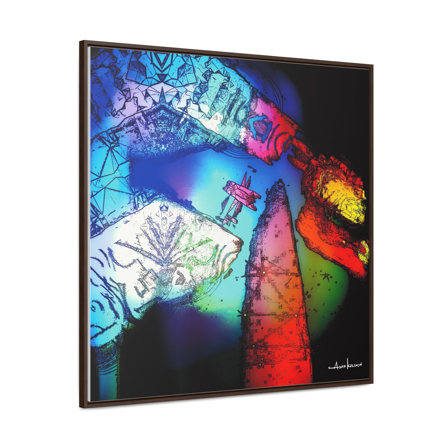 You Digital Turtle - Gallery Canvas Wrap, Square Frame