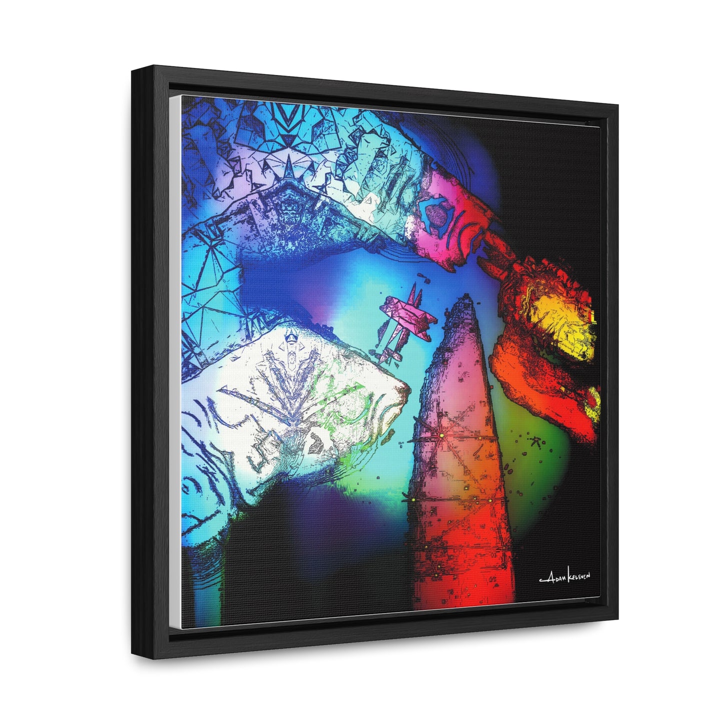 You Digital Turtle - Gallery Canvas Wrap, Square Frame