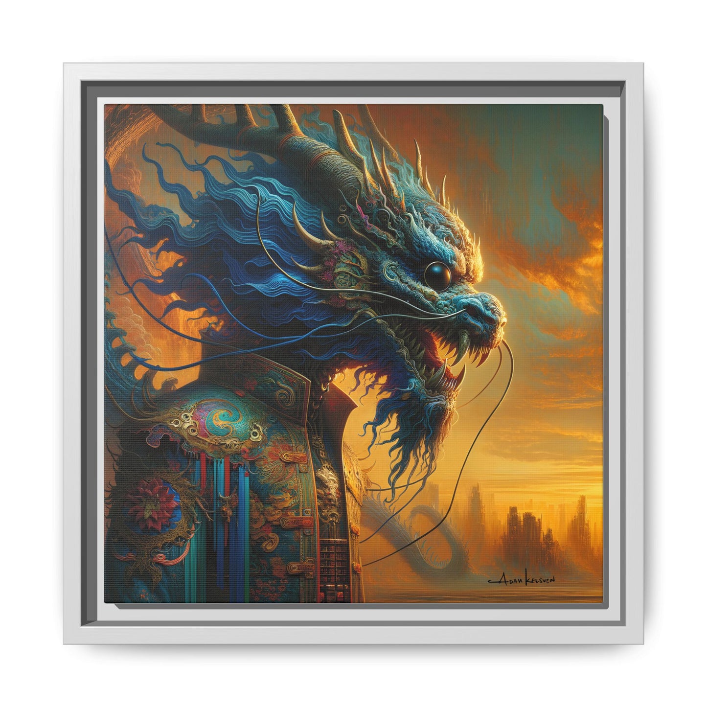 Golden Skies - Gallery Canvas Wrap, Square Frame